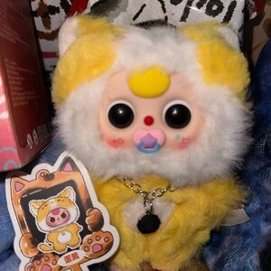 Baby Three Cats and Dogs 4.0 Vinyl Plush Pendant w/ Pacifier